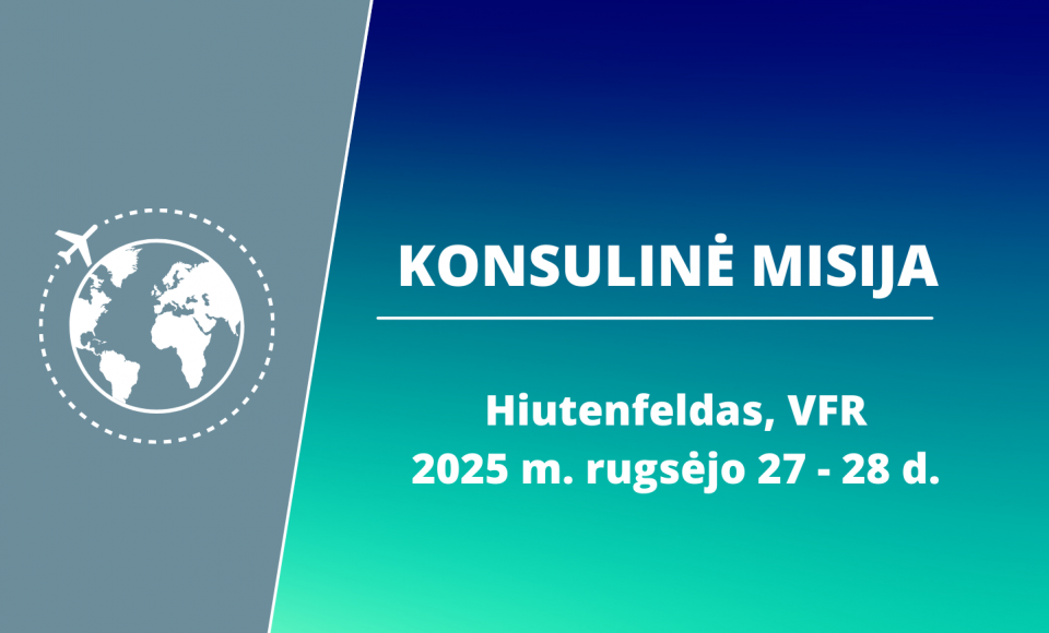Rugsėjo 27 -  28 d. Lietuvos pareigūnai dirbs Hiutenfelde