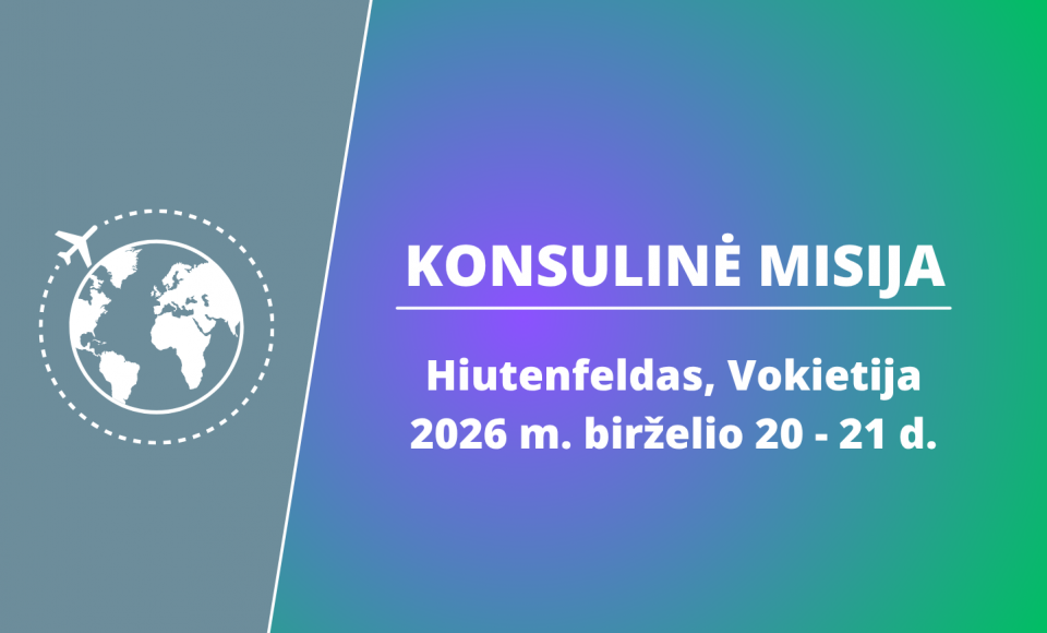 Birželio 20 -  21 d. Lietuvos konsuliniai pareigūnai dirbs Hiutenfelde  